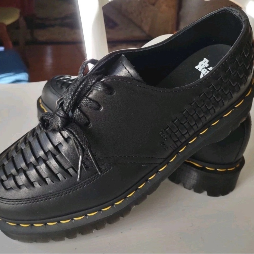 Dr. Martens 1461 Bex Woven Oxfords Shoes Mens 8 Black